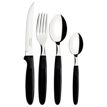 Imagem de Faqueiro com Gaveteiro Ipanema Aço Inox e Polipropileno 25 Peças Tramontina