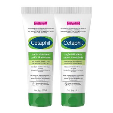 Imagem de Kit 2 Cetaphil Loção Hidratante Pele Sensível, Norma a Seca 200ml