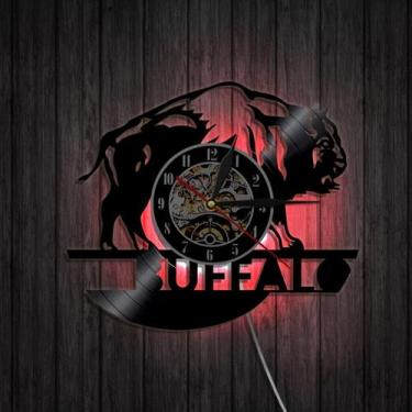 Imagem de Relógio de parede com disco de vinil musical - Relógio de parede com l