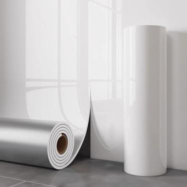 Imagem de Papel de parede dourado autoadesivo imitação de mármore efeito papel de parede para cozinhas e banheiros à prova d'água e à prova de umidade adequado para renovação de móveis branco brilhante 400