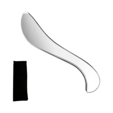 Imagem de Ferramenta De Massagem Gua Sha Em Aço Inoxidável Para Cuidados Com O C