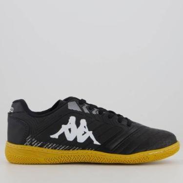 Imagem de Chuteira Kappa Striker X Futsal Preta e Branca-Masculino