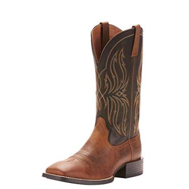 Imagem de Ariat Botas Country Rustler Sport - Bota masculina de couro cowboy, Marrom, 13 Wide