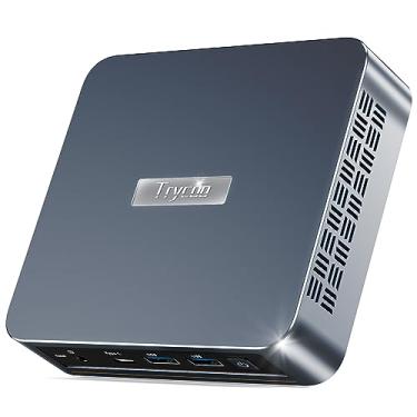 Imagem de Trycoo Mini PC WI-6, mini computador Intel 12ª geração N100, 16GB DDR4 RAM SSD 1TB, tela tripla 4K/2*USB3.0/WiFi/Bluetooth/Função completa Tipo-C/Gigabit Ethernet/Suporta 64 GB RAM e 2 TB SSD