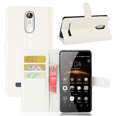 Imagem de LEAGOO M8 Capa, carteira flip de couro PU premium com compartimento para cartão, suporte e fecho magnético [capa interior TPU à prova de choque] Compatível com LEAGOO M8