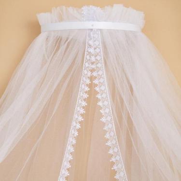 Imagem de Mosquiteiro Com Dossel De Parede Branco Liso Quarto Unisex - Frutos da