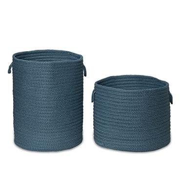 Imagem de Colonial Mills Conjunto de 2 cestos trançados Clean & Dirty Trançados, 43 x 43 x 55 cm, azul 2 unidades