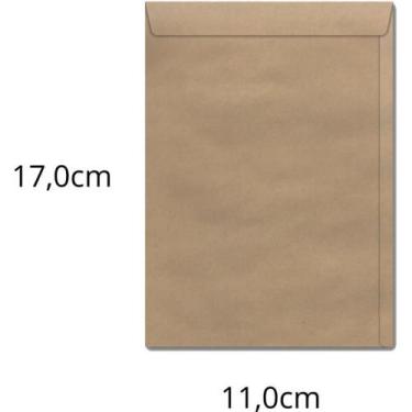 Imagem de Envelope Saco Natural 110X170MM 80G SKN017 - Caixa com 250 Unidades - 