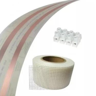 Imagem de Eletrofita 10a Com 2 Metros Kit Conector Fita Adesiva