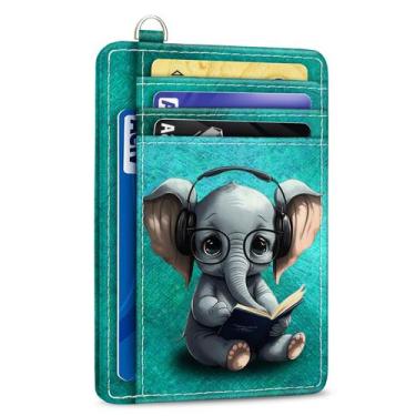Imagem de Carteira Slim Yonlevres Elephant - Porta-Cartões com Bloqueio RFID