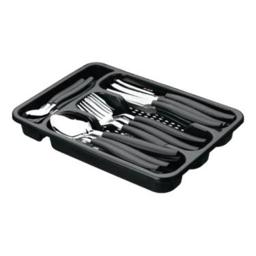 Imagem de Conjunto Talheres 25 Peças Facas Garfos Colheres  Inox Utensilios Cozi