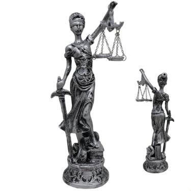 Imagem de Estatueta Dama Deusa da Justiça Themis Têmis Decoração mesa escritório advocacia presente formatura Direito 29 cm em Resina