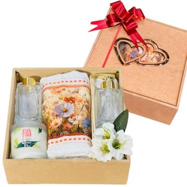 Imagem de Kit Presente Aromático Luxo com Saboneteira, Difusor, Vela L’Occitane e Toalha – Ideal para Mães, Namorados, Natal e Aniversários