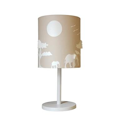 Imagem de Abajur Safari Savana Cúpula 20x42 Cor: Cáqui