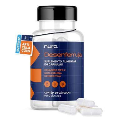 Imagem de Nura Desenferruja – Colágeno Tipo II + Glucosamina & Condroitina – Suplemento para Flexibilidade, Saúde das Articulações e Cartilagem – 60 Cápsulas (30 dias)
