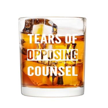 Imagem de Futtumy Copos de uísque Tears of Opposing Counsel, presentes de advogado para homens, presentes de advogados para homens, melhores presentes para advogados para o Natal, presentes de elefante branco,