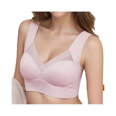 Imagem de Sutiãs Esportivos De Renda plus Size Para Mulheres, Sem Costura, Sem F