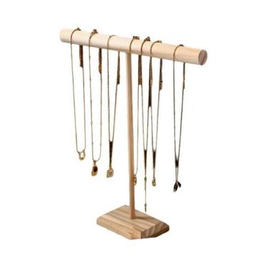 Imagem de Suporte De Exibição De Joias Em Madeira Em Forma De T, Rack Minimalist