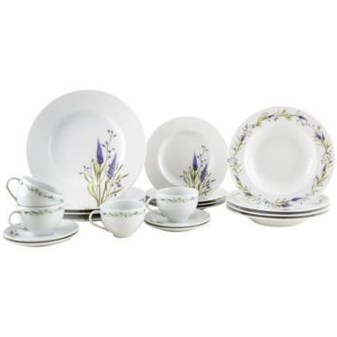 Imagem de Aparelho de Jantar Tramontina Lilla em Porcelana Decorada 20 Peças, Br