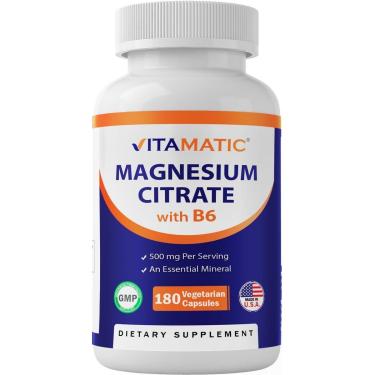 Imagem de Suplemento Vitamatic Citrato de Magnésio 500 mg 180 cápsulas-Unissex