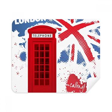 Imagem de Pano de limpeza de tela com bandeira de Londres do Reino Unido da Grã-Bretanha, pano de limpeza de tela 2 peças de tecido