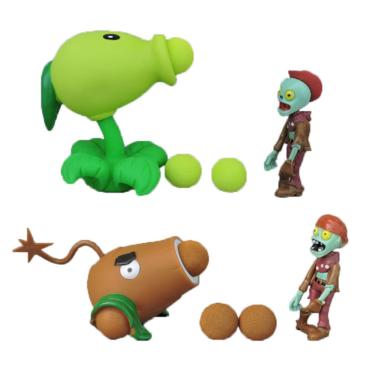 Imagem de Conjunto de brinquedos jhesao Plants vs Zombies pvz 1 2 com figuras e bolas