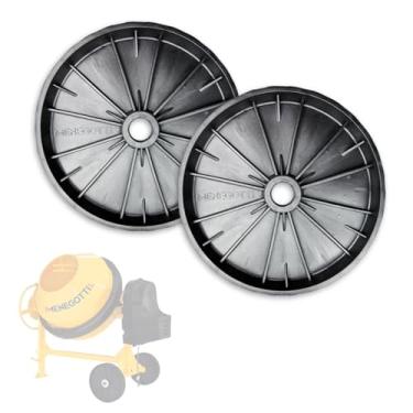 Imagem de 2 Roda Plástico Betoneira Menegotti 250/400l Prime Original - Preto