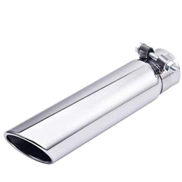 Imagem de Espeeder — Ponta de exaustão universal de 6,35 cm, entrada de 7,62 cm, saída de 30,48 cm, comprimento do parafuso, braçadeira de aço inoxidável polido a diesel, ponta do tubo de escape