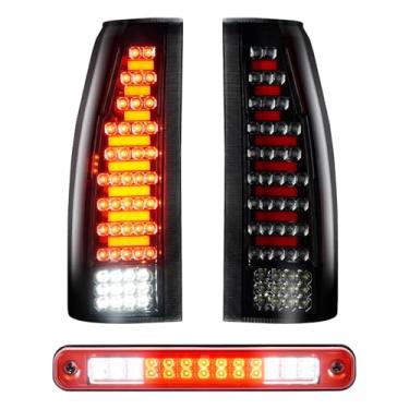 Imagem de Lanterna traseira + 3º terço lâmpada de carga de freio para Chevy GMC C1500 K1500 1988-1999, C2500 C3500 K2500 K3500 1988-2000, Silverado 1994-1998, Blazer 1992-1994, Luz traseira de parada de