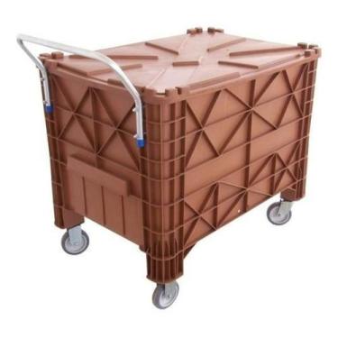 Imagem de Carrinho Coleta De Lixo Para Condomínios Completo 370 Lts - JSN