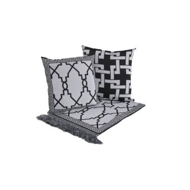Imagem de Kit Peseira Grécia 5 Peças King 60% Algodão - 40% Poliéster Tecido Jacquard Acompanha A...