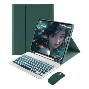 Imagem de Capa Para Tablet, Capa + Mouse e Teclado Magnético Bluetooth Destacável Para IPad 9/8/7 Geraçõ.