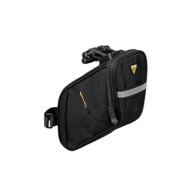 Imagem de Topeak Aero Wedge Pack DX Médio – Bolsa expansível sob o selim de 0,9 L com suporte QuickClick F25, faixa refletiva e compartimentos de ferramentas