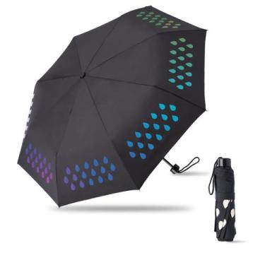 Imagem de Guarda-chuva ViddVoom que muda de cor quando molhado, arco-íris
