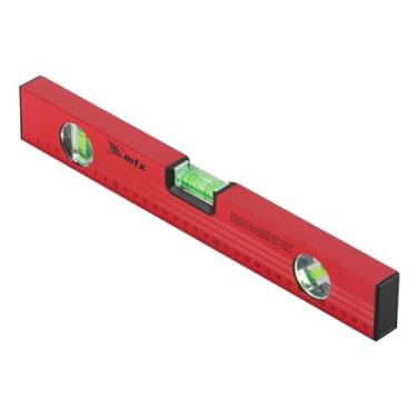 Imagem de MTX Nível De Alumínio 350 Mm Com 3 Bolhas (0°, 90°, 45°), Régua Integrada, Corpo Pintado Em Perfil Retangular, Alta Precisão 1 Mm/M E Tampas Protetoras Para Uso Profissional