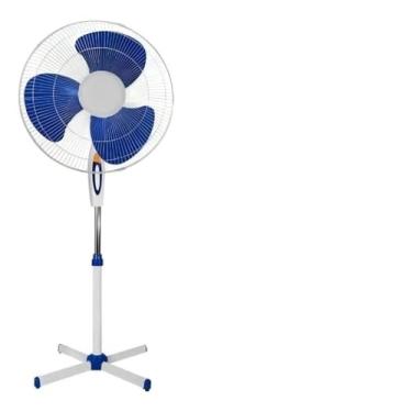 Imagem de Ventilador Pedestal de Coluna Ajustável Branco e Azul - 130cm 127V