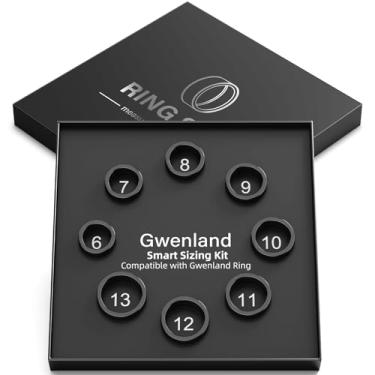 Imagem de Gwenland Ferramenta de medição inteligente de tamanho de anel – Tamanho do anel primeiro antes de comprar, escolha de 8 tamanhos - 6 a 13, encontre o rastreador de fitness de saúde perfeito