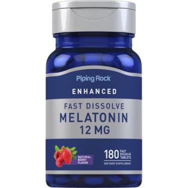 Imagem de Melatonina Suplemento piping rock 12mg (180un sublingual)