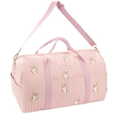 Imagem de GoBabyMart Bolsa feminina de viagem – Bolsa de viagem grande para o fim de semana e durante a noite com bolso molhado, fácil de transportar, ideal como bolsa hospitalar ou maternidade para trabalho de