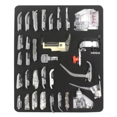 Imagem de Conjunto de 32 peças de calcador para máquina de costura