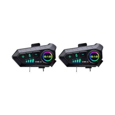 Imagem de Capacete de Motocicleta com Interfone Bluetooth Sem Fio - À Prova d'Ág