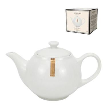 Imagem de Bule Lumiere de Porcelana Com Borda Dourada 900ml Hauskraft