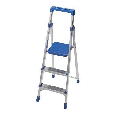 Imagem de Escada de Alumínio Tramontina 3 Degraus com Porta-Ferramentas e Suporte 120kg