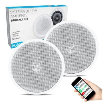 Imagem de Sistema de Som Ambiente Digital Linx 140W RMS 8 Ohms com Bluetooth Compatível com Amazo...