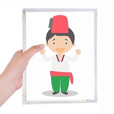 Imagem de Caderno de desenho de peru verde vermelho com folhas soltas diário recarregável artigos de papelaria