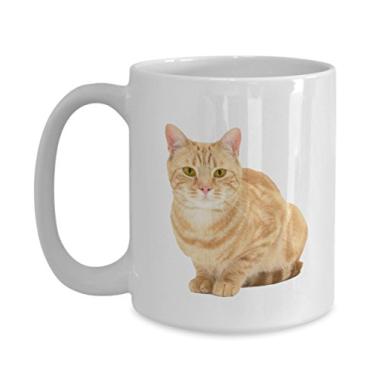 Imagem de Caneca de gato Tabby laranja - Caneca de café de gato Tabby laranja - Caneca de café de chá divertido de cacau quente - ideia de de Natal mordaça