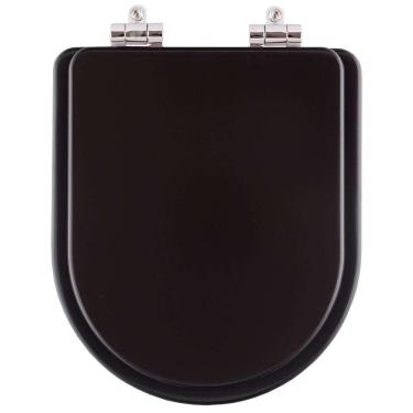 Imagem de Assento Sanitário Poliester Soft Close Carrara Marrom Fosco para vaso Deca