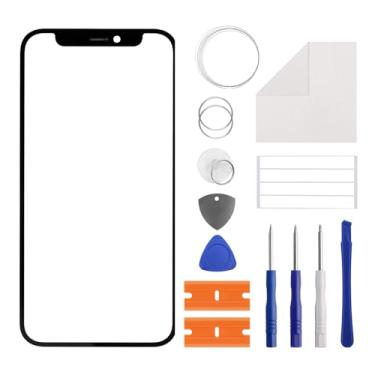 Imagem de Substituição de tela de vidro da lente externa frontal Vvsialeek para iPhone 12 Mini com kit de ferramentas de reparo gratuito (sem toque LCD e digitalizador) - 5,4 polegadas