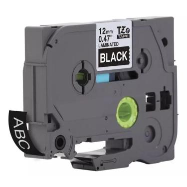 Imagem de Fita Tze Tz 231 Compatível P/ Rotulador Brother 12mm Colors Preto