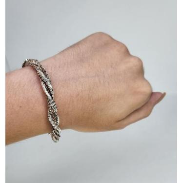 Imagem de Pulseira adulto strass colorida - Favorita  Make, Prata